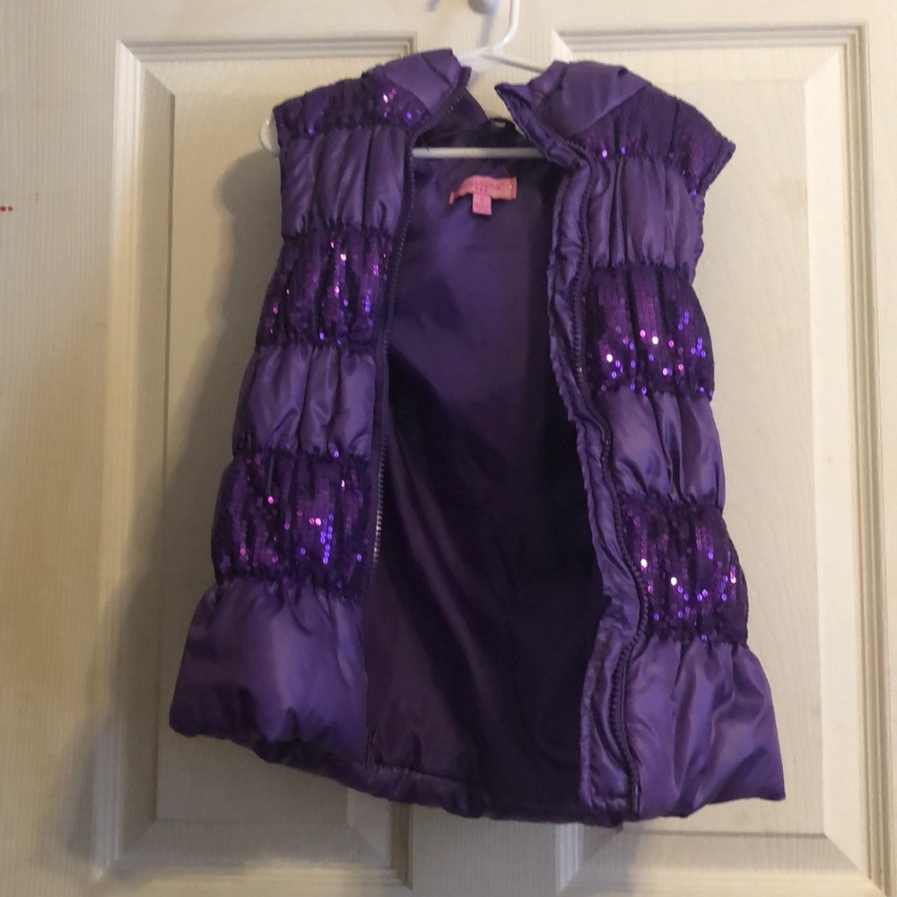 HeartSoul Girl Purple Sequin Vest